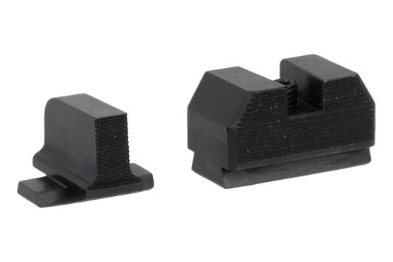 Fully blacked out Sig P365 optic-height sight set.